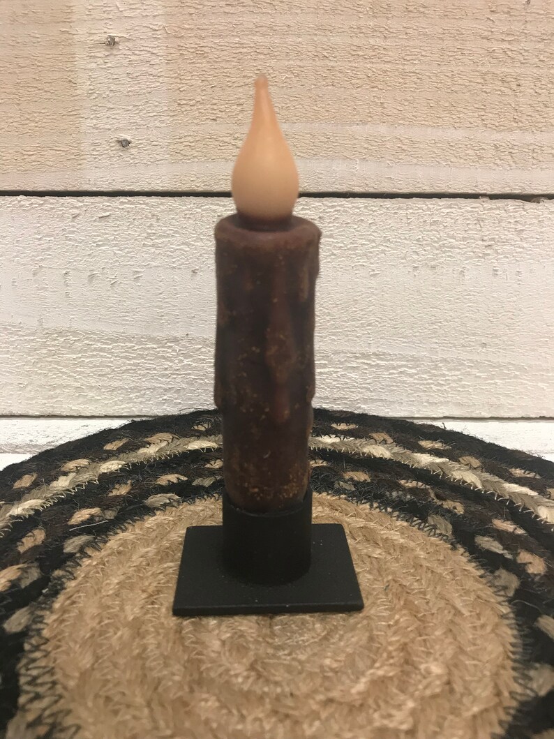 Timer Taper Candle Wax Dipped 4 inch Flickering Candle Battery Etsy