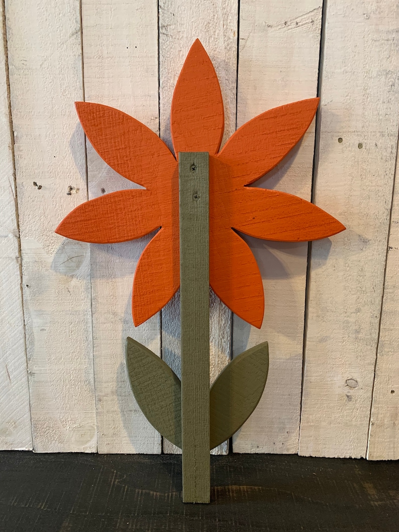 Wood Flowers Yard Art Outdoor Garden Decoration Home and Etsy