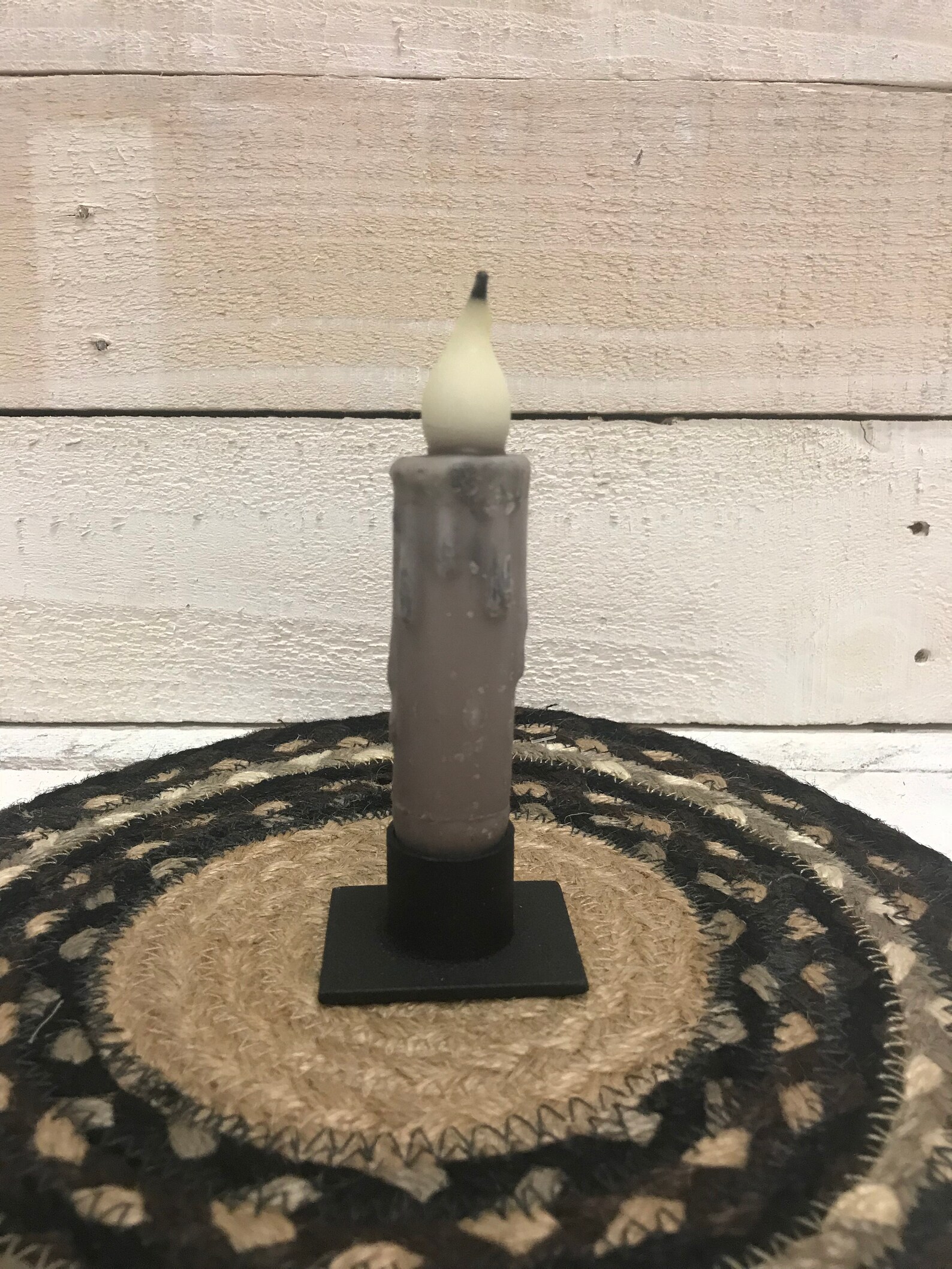 Timer Taper Candle Wax Dipped 4 Inch Flickering Candle Battery Etsy