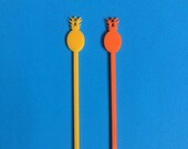 Pineapple Drink Stirrer, Perfect Weddings, Wedding Shower, Tropical, Swizzle Sticks, Party, Summer, Acrylic, Laser Cut, Bar Decor, 6 Pack