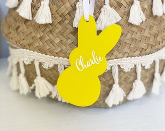 Bunny Easter Tags, Spring Peeps, Personalized, Rabbit, Bunny place Cards, Name Card, Easter Basket, Easter Bunny Tags, Pastel, Brunch, Gift