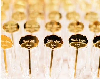 drink Stirrers Custom Etched,Acrylic Stirrers,Laser Cut Wedding Decor,Drink Stirrers,Swizzle Sticks,Place Cards,escort cards,50 Pack