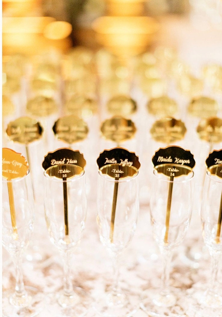 Personalized Drink Stirrers for Wedding