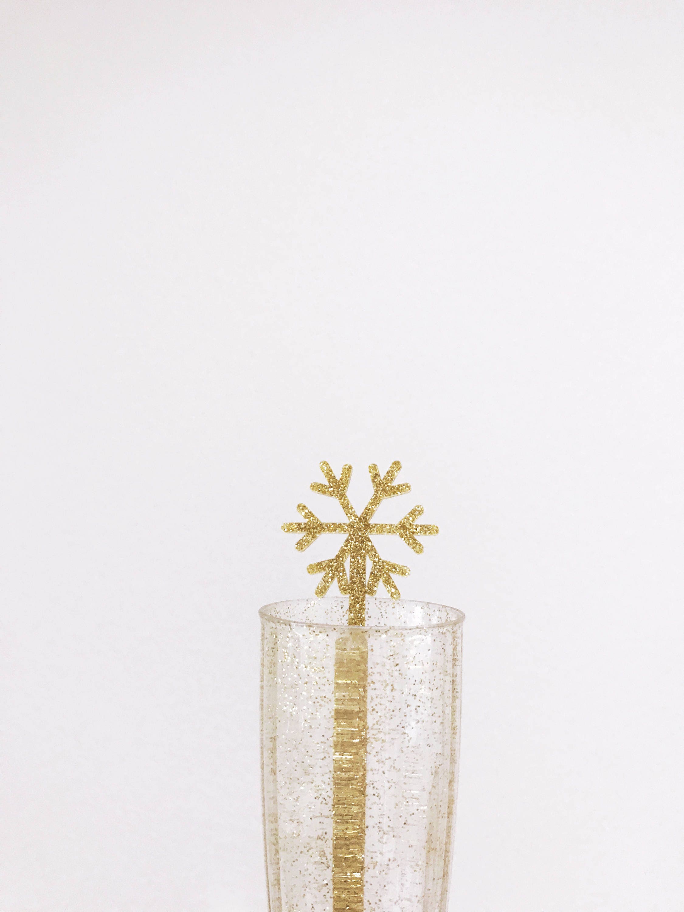 Snowflake Drink Stirrers,Reindeer,Rudolph,Drink Stirrer,Gold Swizzle