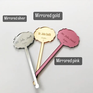 10 Custom Personalized Stirrers, Stirrer wedding, Wedding Drink Charms,Drink Names,Cocktail Tags, seating chart drink stirrers, Name tags image 4