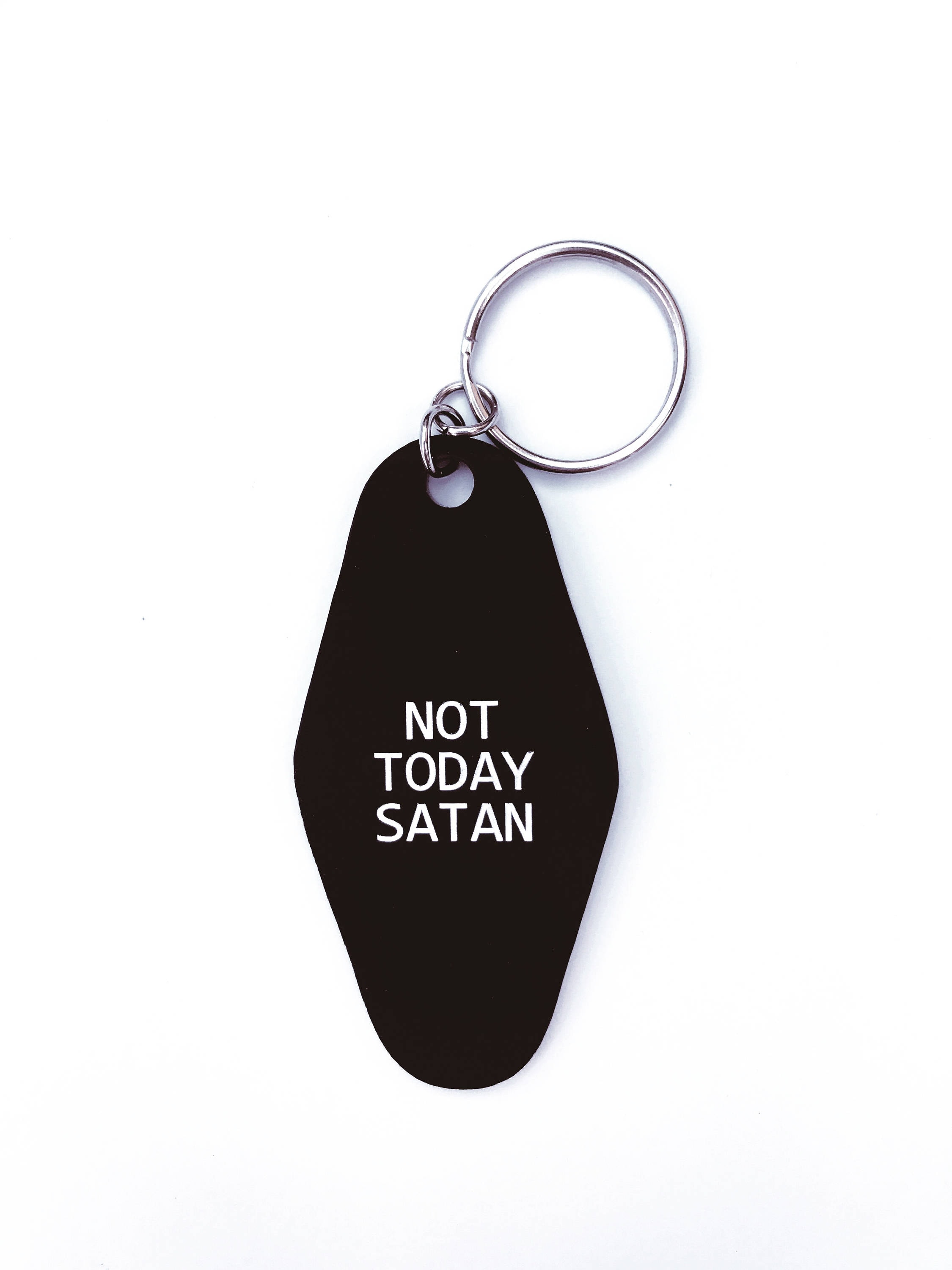 Download Not Today Satan Vintage Old School Hotel Motel Key Tags Key Fob Key Chain Keychains Personalized Gift Fun Stocking Stuffer Under 10