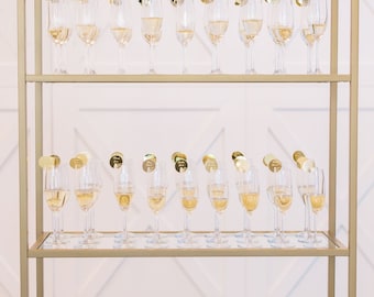 Champagne escort display,Custom Name tags,champagne wall,Personalized Drink charm,Place Setting,Engraved Place Cards,wedding drink tag