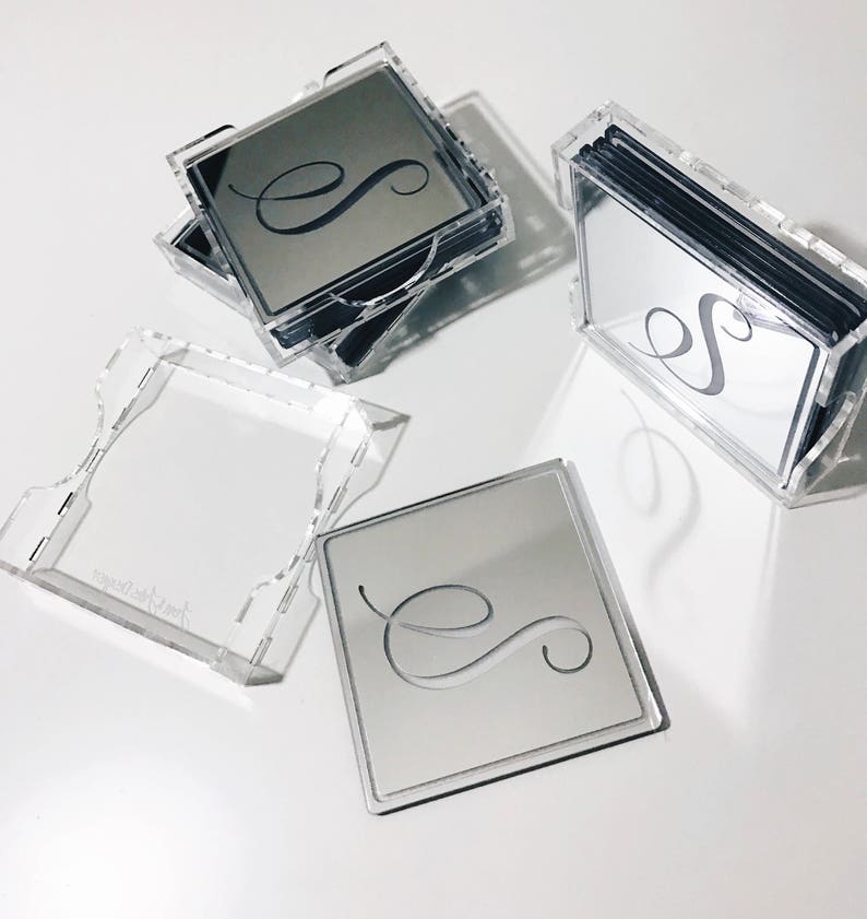 Personalized Laser Cut Etched Acrylic CoastersWedding Etsy