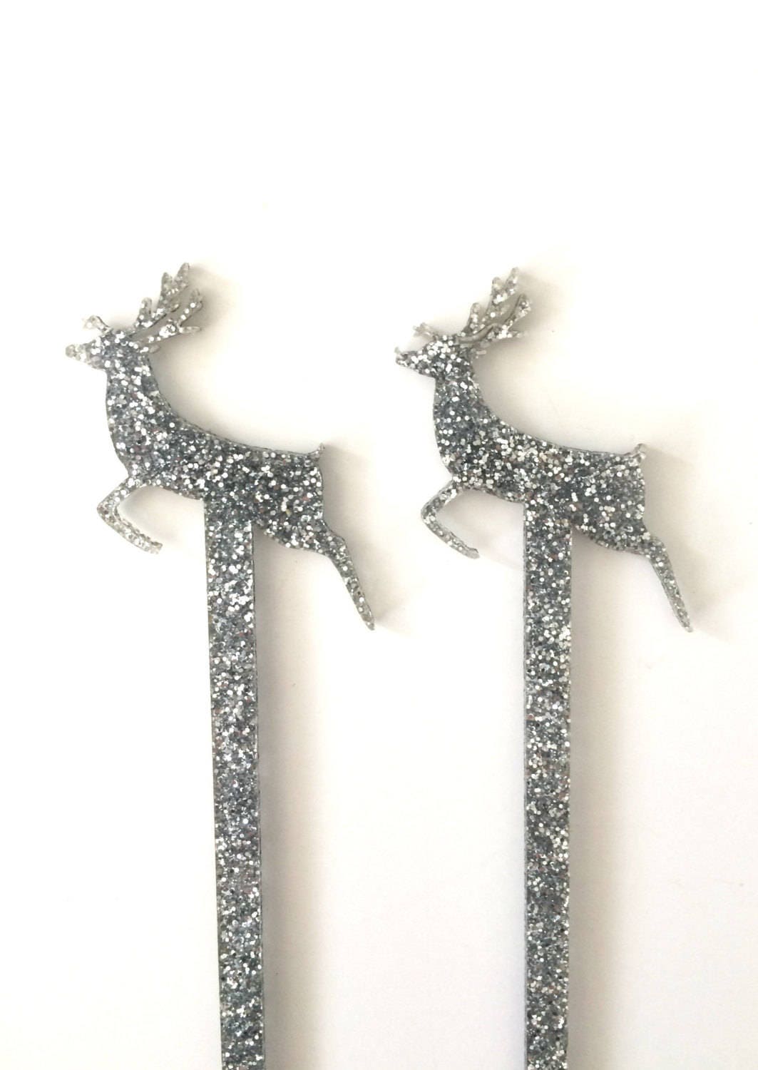 Christmas Drink Stirrers,Reindeer,Rudolph,Drink Stirrer,Gold Swizzle