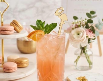 Flamingo Stork drink stirrer,swizzle Sticks,Cocktail Stick,stork,pool party,Party Decor,baby shower,gender reveal,baby mama,Stir Sticks, 6Pk