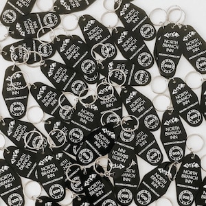 Personalized Vintage Motel Keychain: Custom Acrylic Key Tag