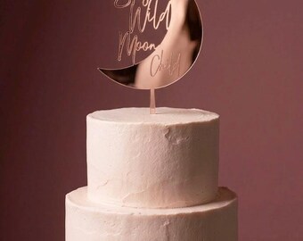 Stay wild moon child Cake Topper,celestial, baby shower,themed decor,birthday party,Moon theme,laser cut,Acrylic,cake decor