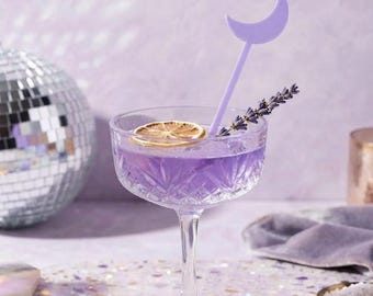 Moon Drink Stirrers,Crescent Moon Stir Stick,birthday decor,Celestial Stirrer,Perfect Wedding,Bridal Shower,Engagement Party,Laser Cut,75 Pk