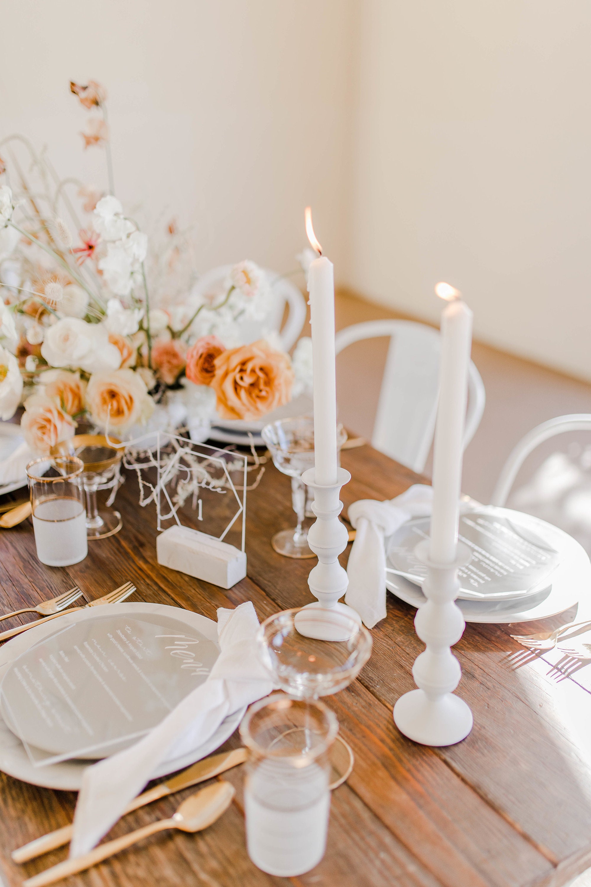 Bud Vases, Wedding Menu