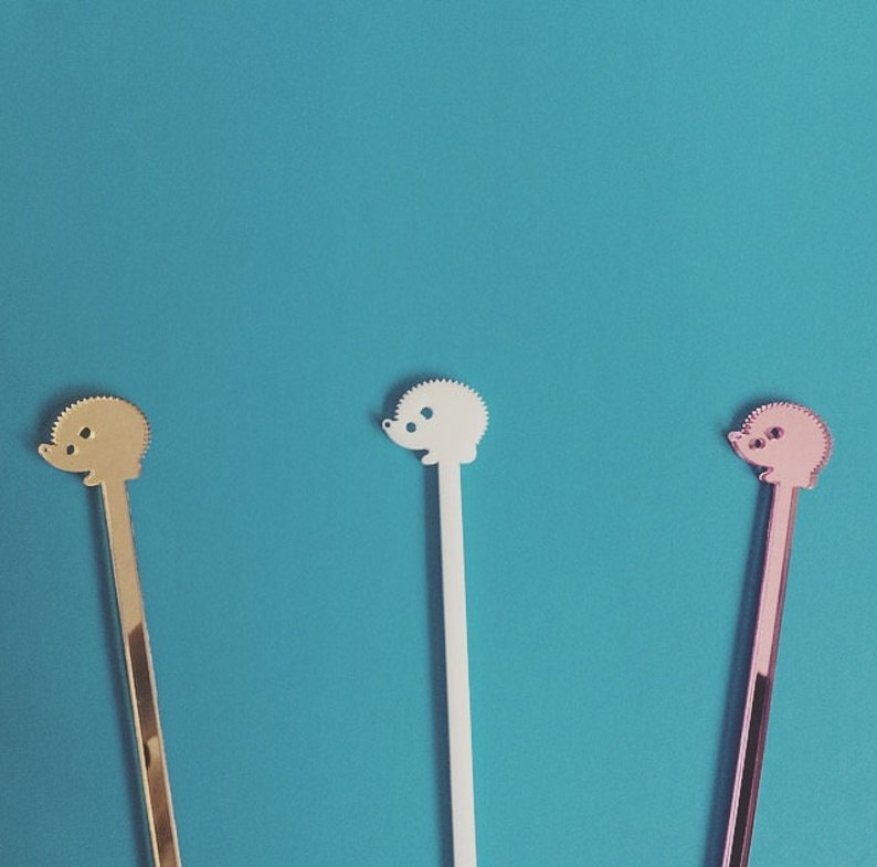 Hedgehog Drink Stirrers Stir Sticks Event Decor Wedding Etsy