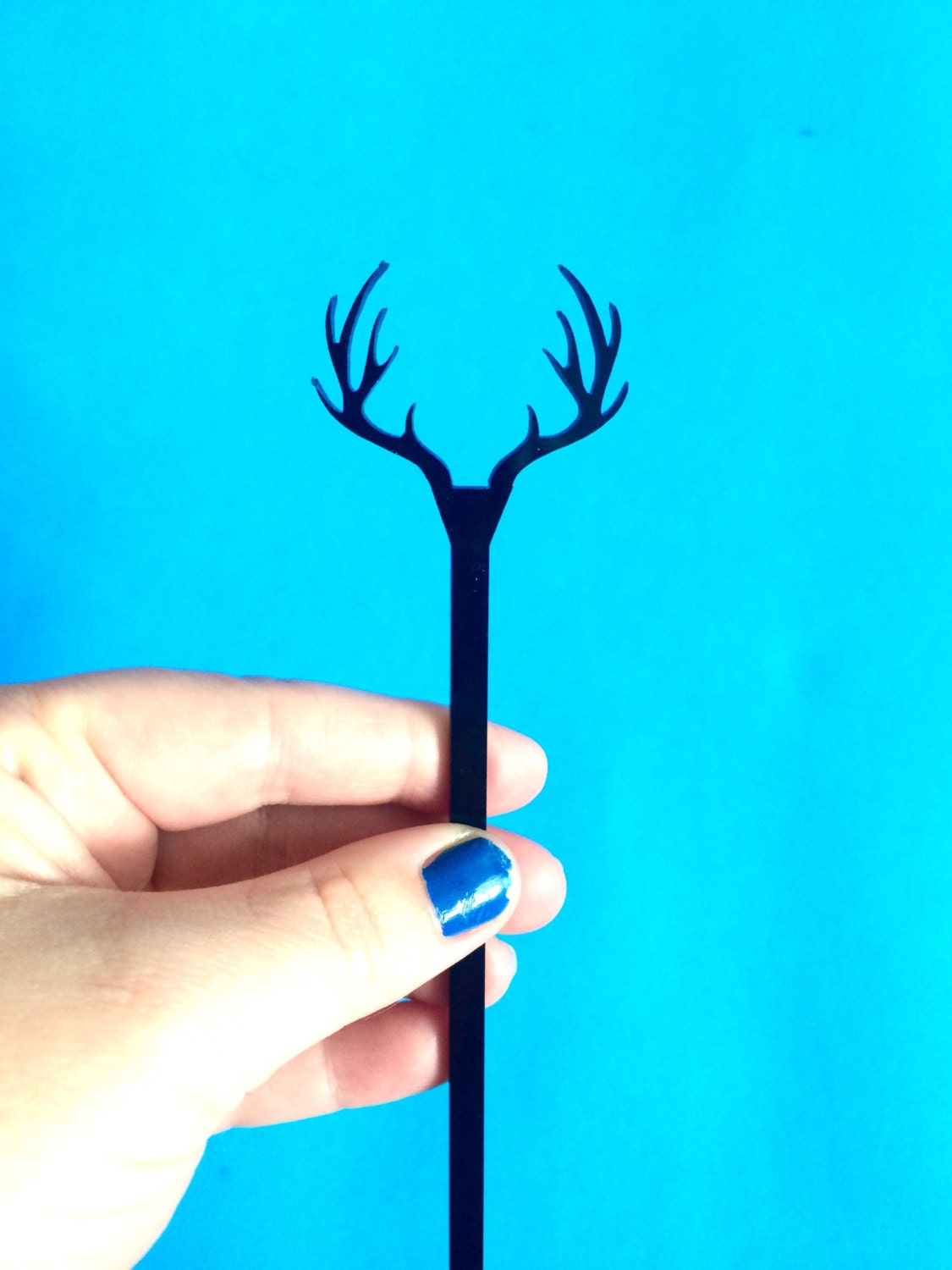 Two's Company Set of 4 Antler Drink Stirrers on Gift Card