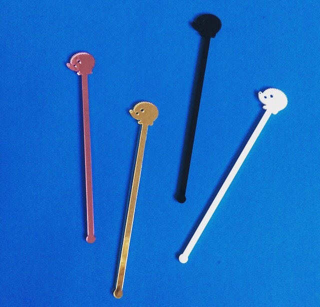 Hedgehog Drink Stirrers Stir Sticks Event Decor Wedding Etsy