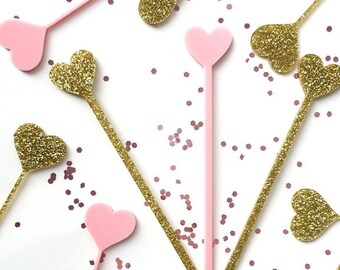 Heart Swizzle Sticks,love,Drink Stirrer, galentines day, Bridal Shower, Engagement Party, Stir Sticks, Bachelorette,valentines day, 50 Pk