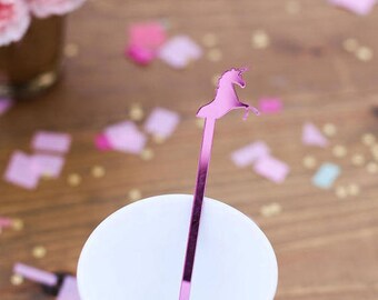 Unicorn Stirrers,Acrylic Drink Stirrer,Unicorn Swizzle Sticks,Unicorn decor,unicorn party,unicorn wedding,Whimsical Decor,birthday, 50 Pack