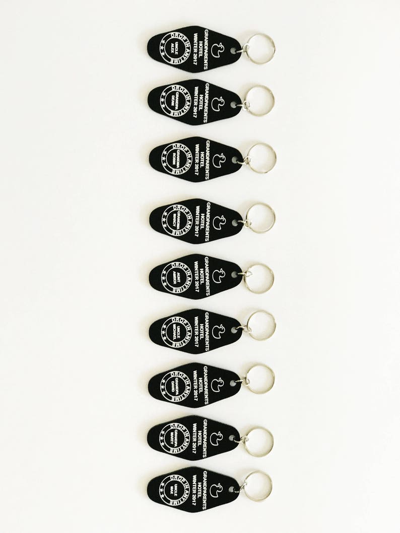 Personalized Vintage Hotel Key Chain,Gift Ideas,Personalized,Gift Tags,Baby Shower,Hotel,Business,Custom Gift,Logo,Vintage, 1 Key Chain image 6