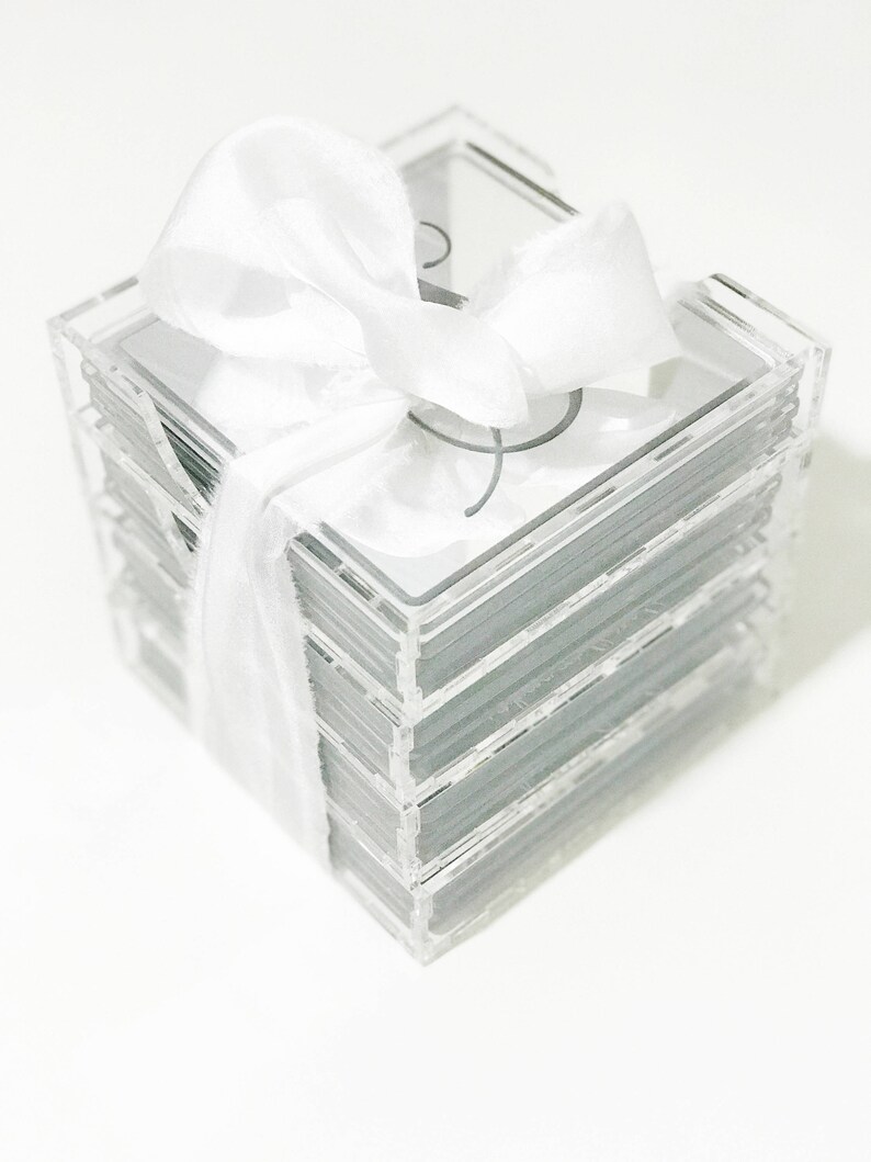 Personalized Laser Cut Etched Acrylic CoastersWedding Etsy