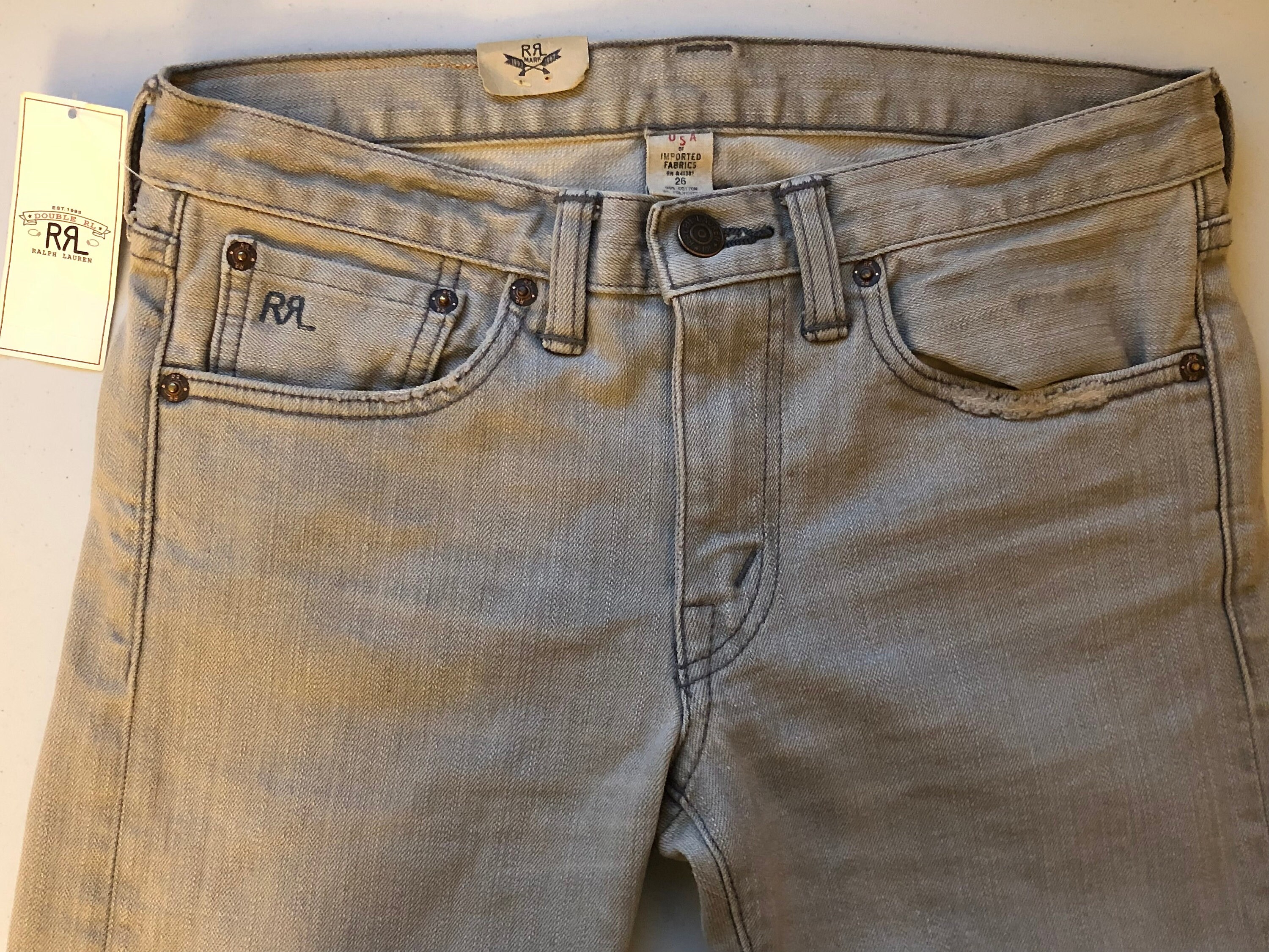 New Double RL Ralph Lauren RRL Selvedge Shuttle Woven Denim New Double RL Ralph Lauren RRL Selvedge Shuttle Woven Denim