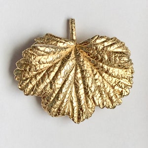 Vintage FLORA DANICA by Eggert Denmark LEAF Brooch Pin