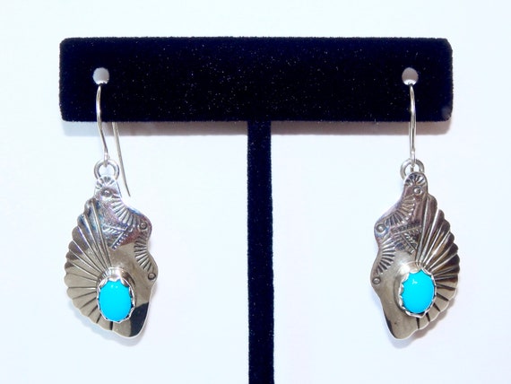 Turquesa Acrílico Collar Aretes 18 Pulgadas Graduado Verano 50/'s Retro
