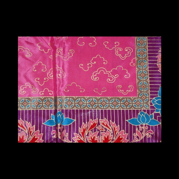 Oscar de la Renta 1980s Silk Floral Scarf, Made i… - image 6