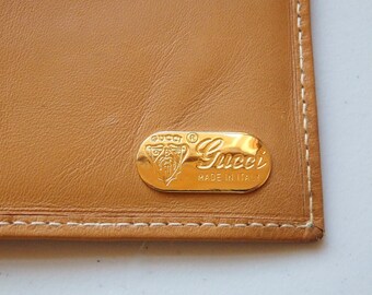 1980s GUCCI Monogram Canvas Leather Travel Wallet Passport 1980s GUCCI Monogram Canvas Leather Travel Wallet Passport