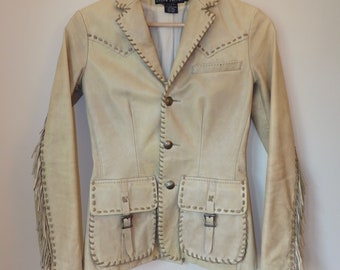 F*ラ様 RRL fringe leatherjacket Double RL Western Leather Fringe Jacket - DeeCee style