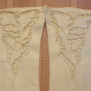 Exquisite 1960s White Kid Leather Cut Out Lace 11 Inch Long Formal GlovesEmbroidered Floral LaceEvening GlovesDay GlovesWedding Gloves image 5