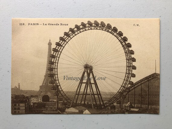 1900s Paris Unused La Grande Roue French Antique Etsy Sweden