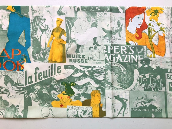 70s French Art Nouveau Newpaper Print Art Theater… - image 1