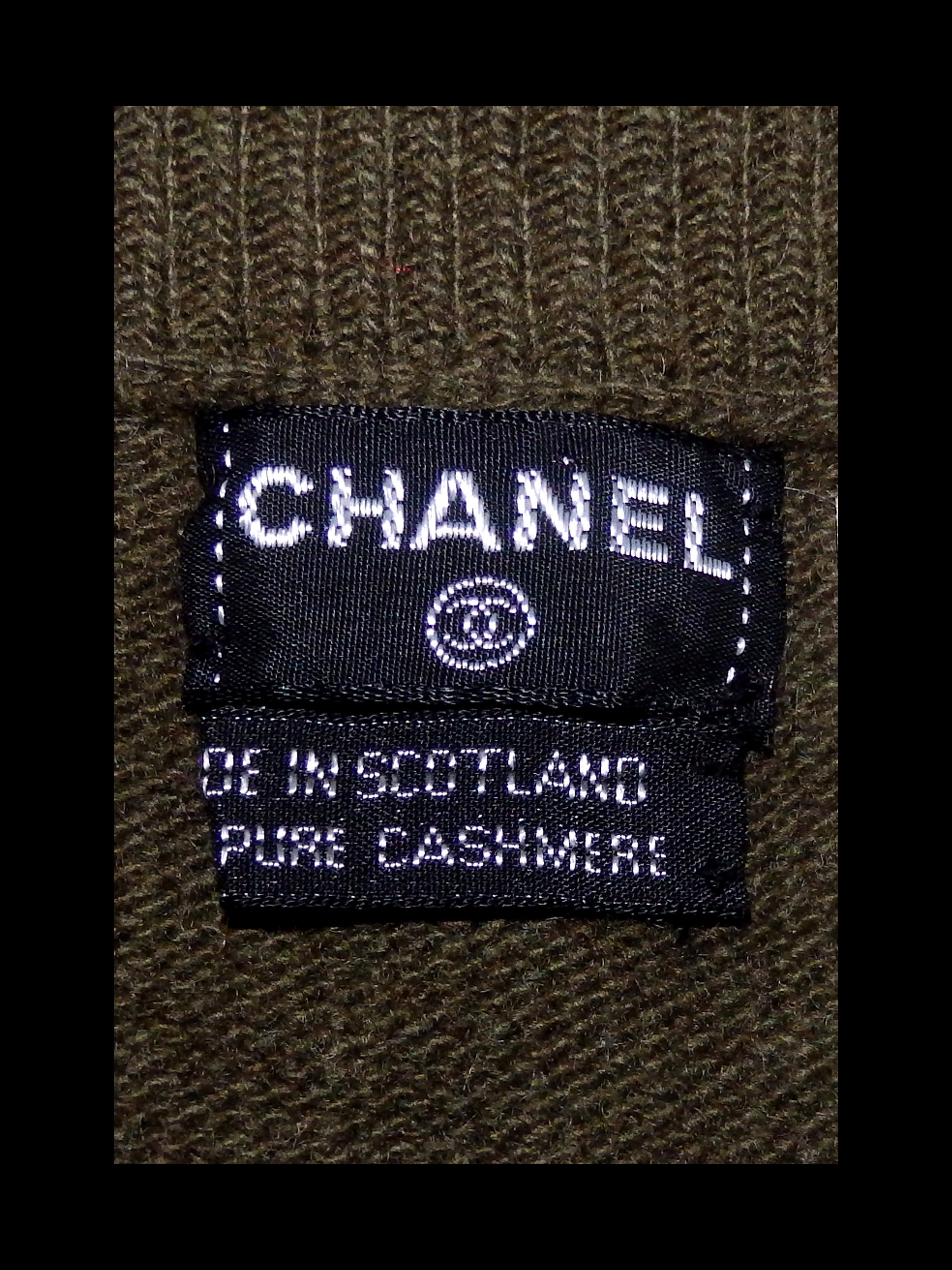 NEW Chanel Signature CC Logo Enblem Knit Cashmere Mini Dress 38