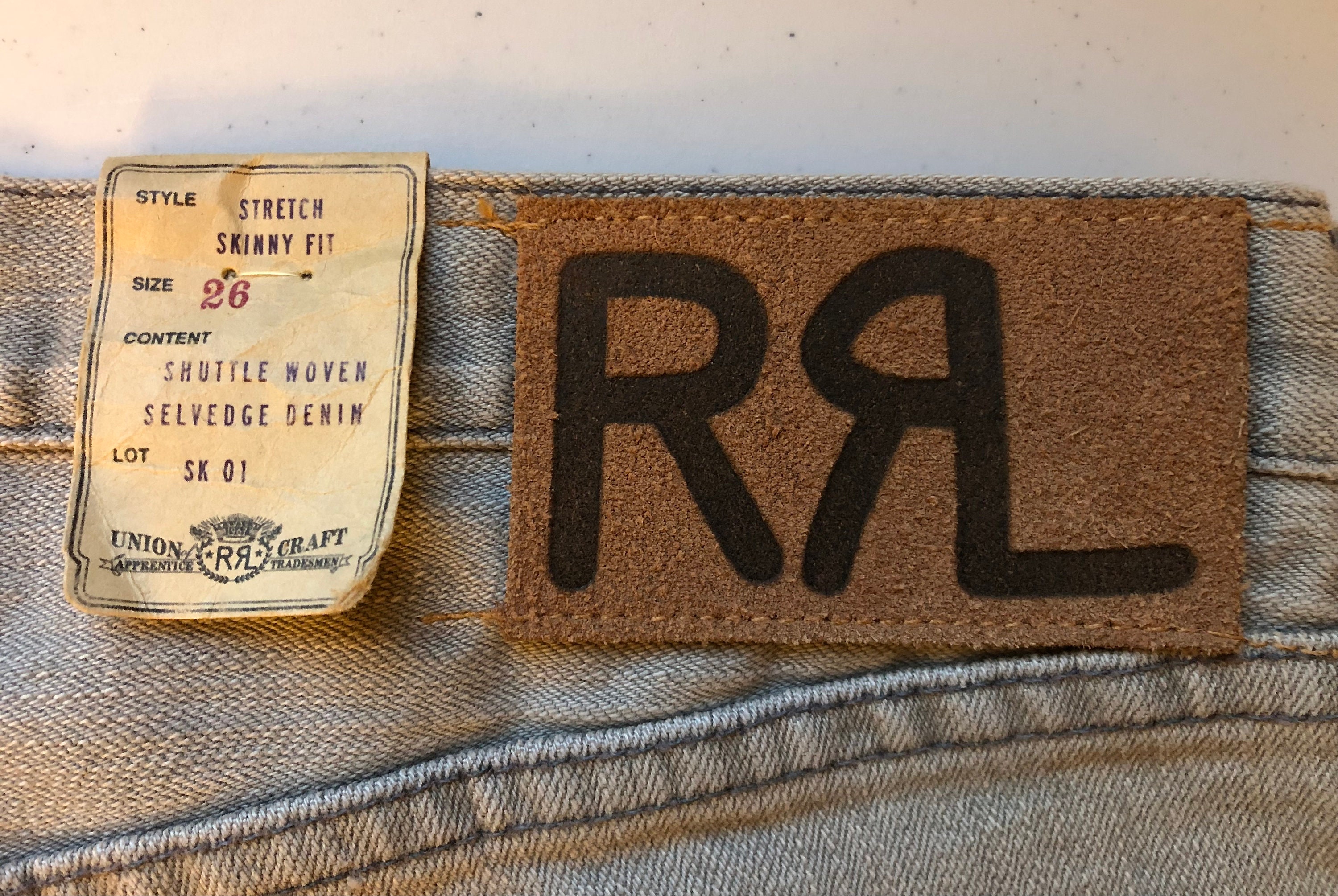 New Double RL Ralph Lauren RRL Selvedge Shuttle Woven Denim New Double RL Ralph Lauren RRL Selvedge Shuttle Woven Denim