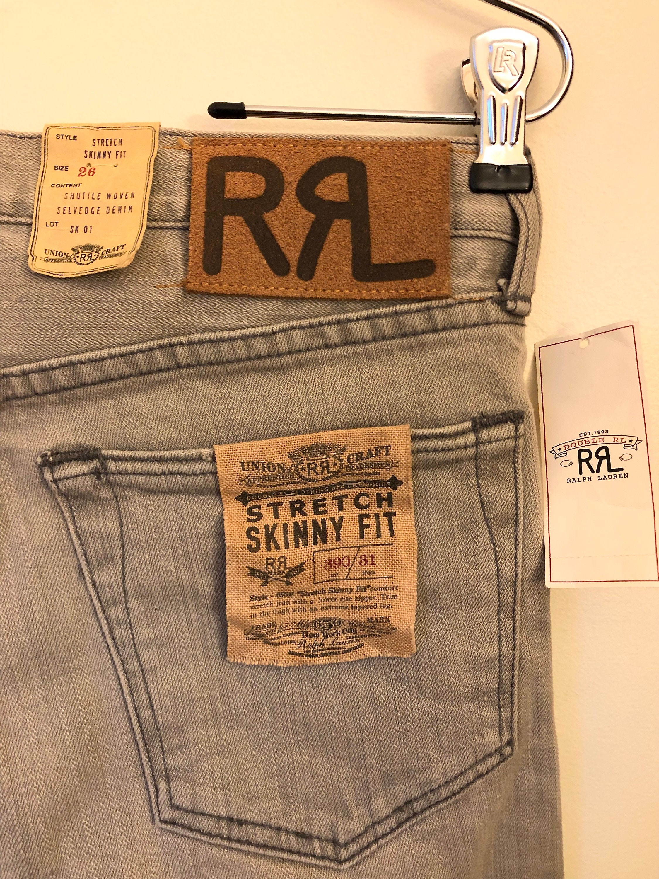 New Double RL Ralph Lauren RRL Selvedge Shuttle Woven Denim