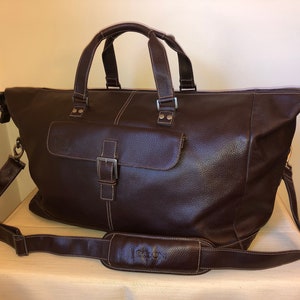 Bolso de mano de cuero Tyler de BOCONI, bolso de mano grande de cuero Milano, bolso de viaje, bolso de fin de semana, plegable, bolsillo RFID