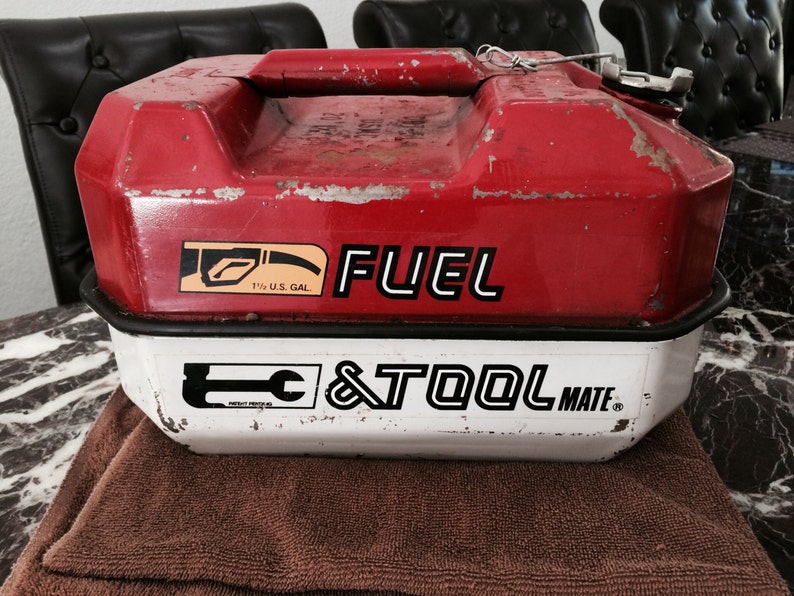 Vintage Blitz Fuel & Tool Mate gas can and tool box Etsy