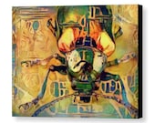 Dogbane Leaf Beetle Watercolor Scarab Wall Art Small Emerald Green Gold Surreal Insect Canvas Print by Susan Maxwell Schmidt 12 quot x 9 quot