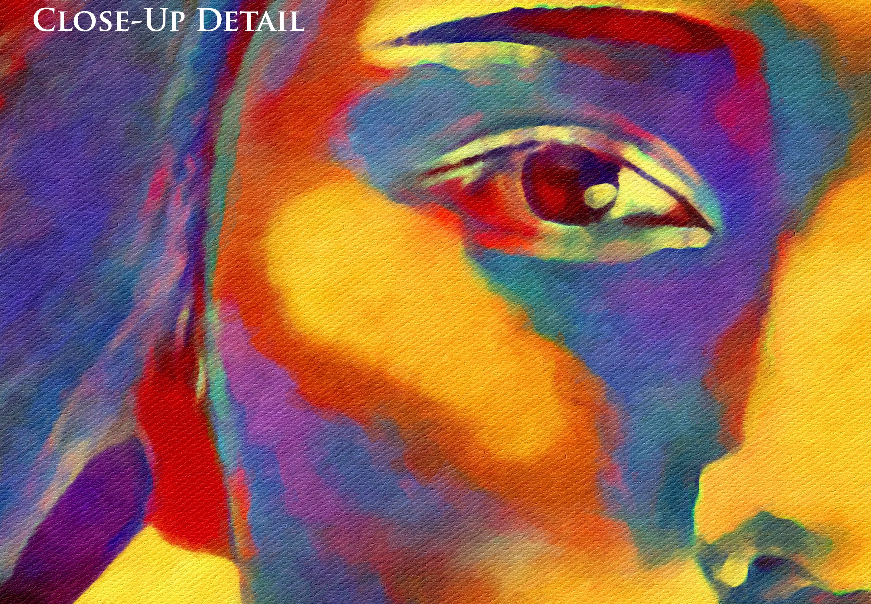 Japanese Geisha Colorful Framed Pop Art Portrait Oil Painting Etsy