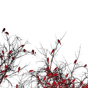 The Redbird Tree Art Print by Susan Maxwell Schmidt