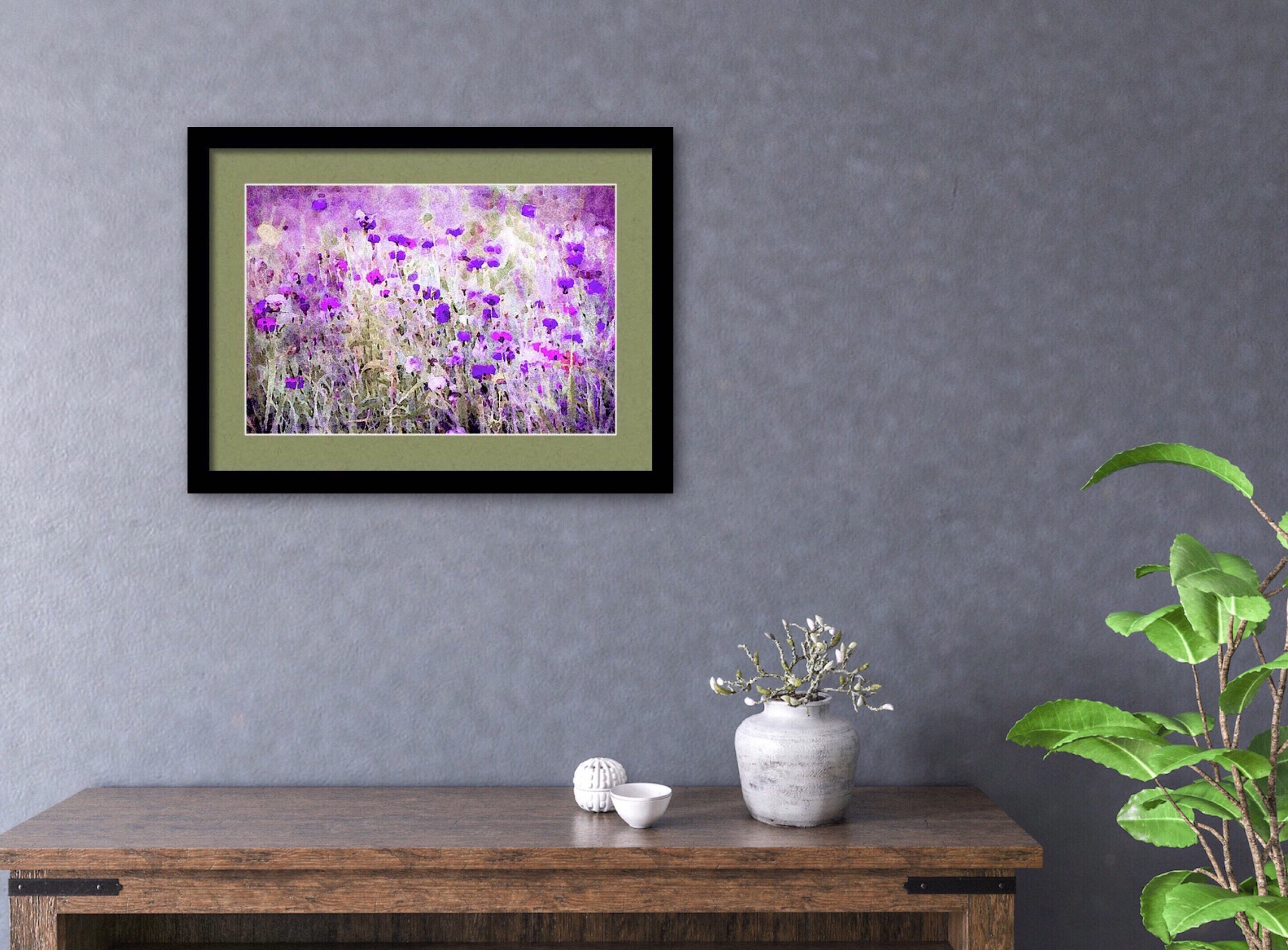 Prairie Wildflower Meadow Framed Floral Impressionist | Etsy