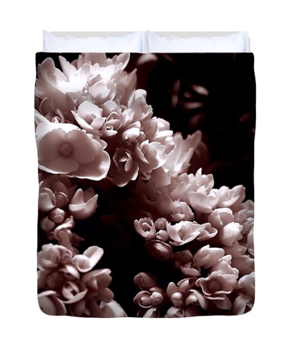 Victorian Flowers Duvet Cover Pale Pink Plum Purple Floral Etsy