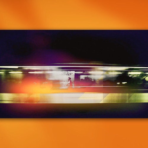Paris Metro Train Station Motion Photography Giclée Metal Wall Art Print shops in Rainbow Selective Color in 7 Sizes - Susan Maxwell Schmidt