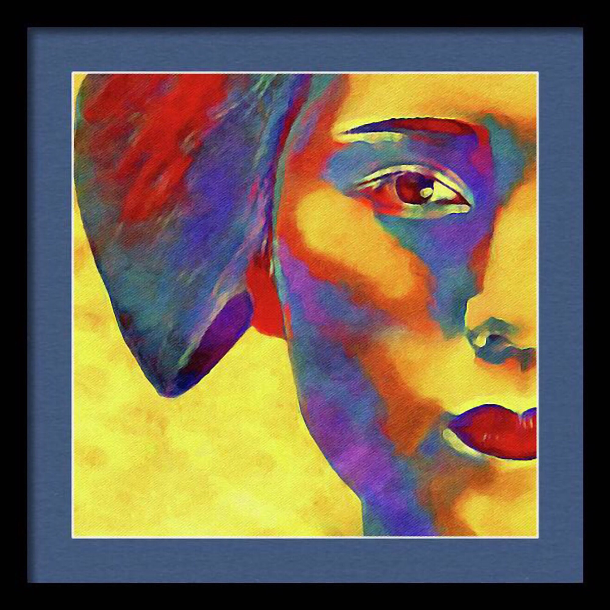 Japanese Geisha Colorful Framed Pop Art Portrait Oil Painting Etsy