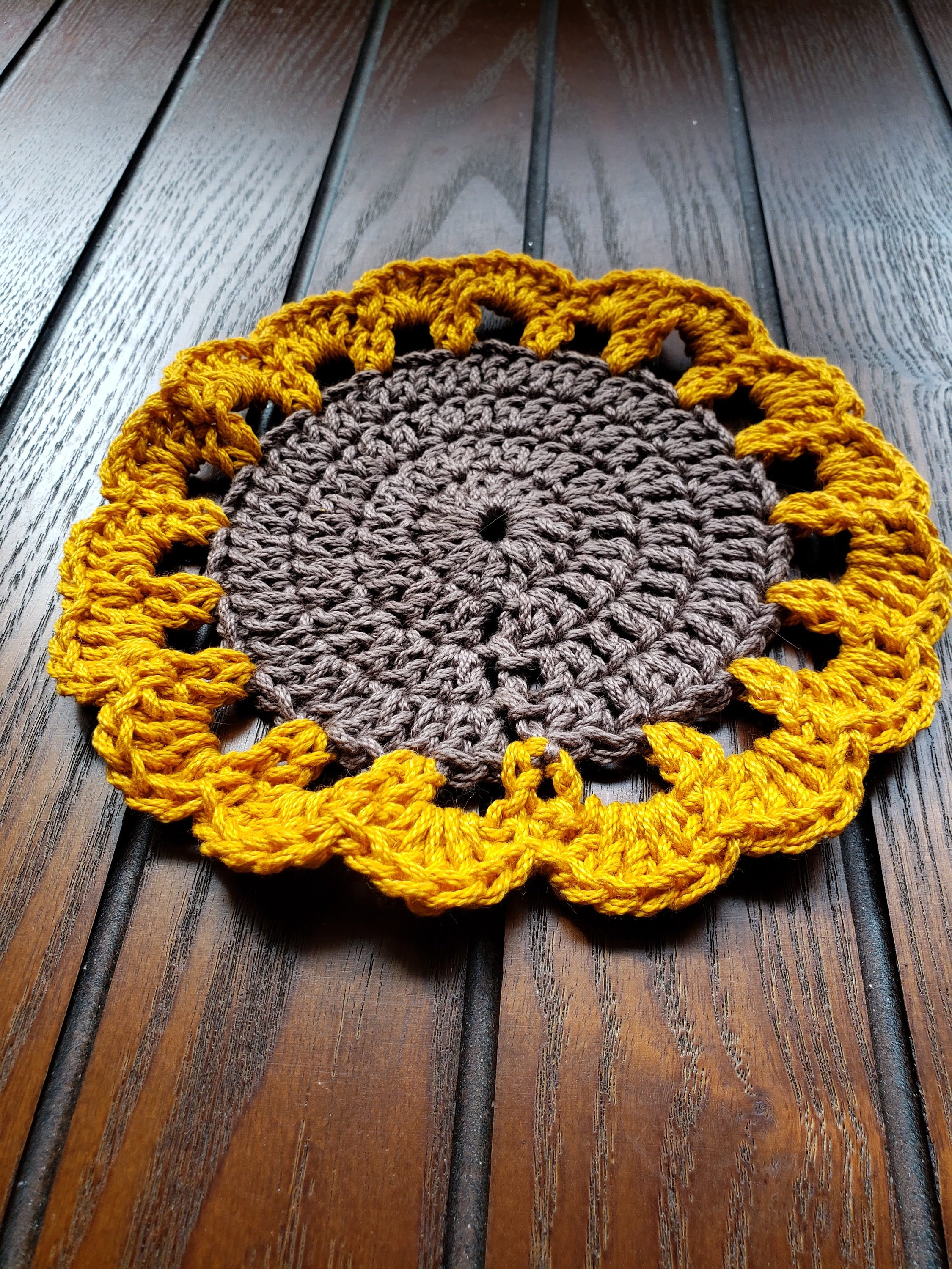 Crochet Pattern PDF - Crochet Sunflower Coasters - Etsy