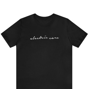 Electric Cars Minimalist Unisex Short Sleeve Tee, Electric Vehicle Shirt, Electric Car Gift, Electric Car T-shirt, Electric Vehicle T-shirt