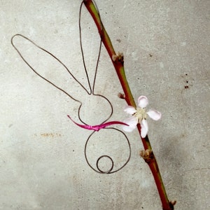 Osterhase * Osterdeko Frühling Anhänger Hase aus Draht mit Karte - Osterdeko, Oster Deko, Oster Geschenk, Hasen Hoop
