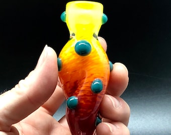 Sunburst Twisted Glass Chillum, DNA Activator